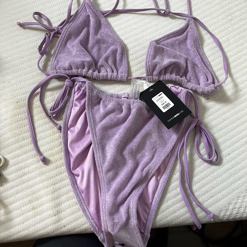 Fashion Nova Pool Side Dates Terry 2 Piece Bikini